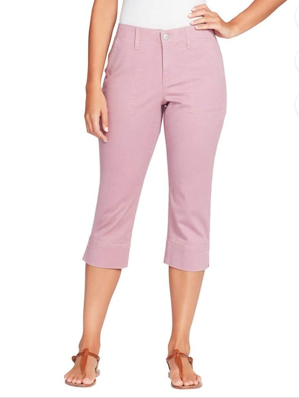 Gloria Vanderbilt Dusty Rose Cropped Capris